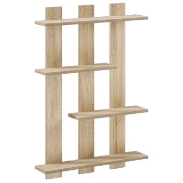 Vidaxl Stenska polica Sonoma hrast 61 x 13,5 x 88 cm Inženirski les