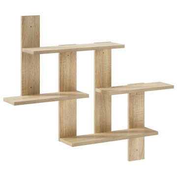 Vidaxl Stenska polica Sonoma hrast 85 x 13,5 x 73,5 cm Inženirski les