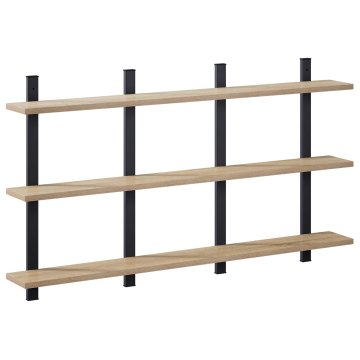 Vidaxl Stenska polica Sonoma hrast 102 x 13.5 x 58 cm Inženirski les
