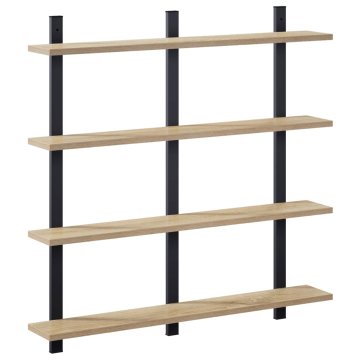 Vidaxl Stenska polica Sonoma hrast 79.5 x 13.5 x 80 cm Inženirski les
