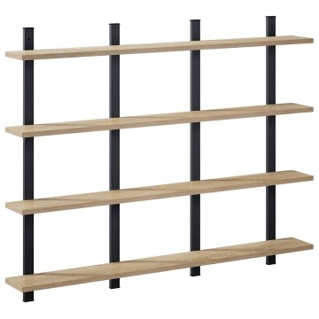 Vidaxl Stenska polica Sonoma hrast 102 x 13.5 x 80 cm Inženirski les