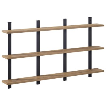 Vidaxl Stenska polica Artisan hrast 102 x 13.5 x 58 cm Inženirski les