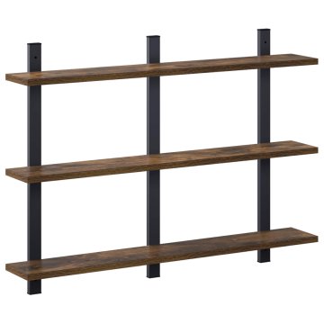 Vidaxl Stenska polica Dimljen hrast 79.5 x 13.5 x 58 cm Inženirski les