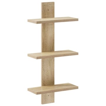 Vidaxl Stenska polica Sonoma hrast 30 x 13,5 x 64,5 cm Iverna plošča