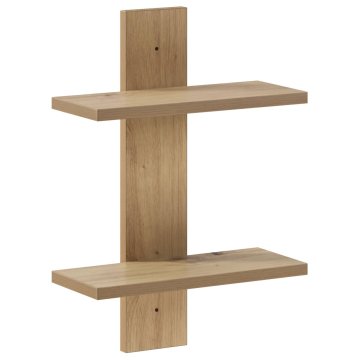 Vidaxl Stenska polica Artisan hrast 30 x 13,5 x 43 cm Iverna plošča