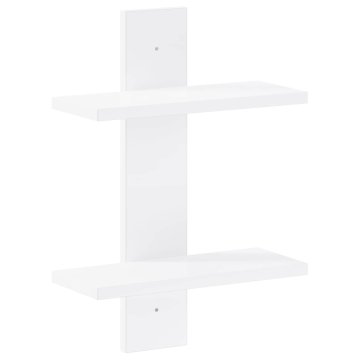 Vidaxl Stenska polica Bela 30 x 13,5 x 43 cm Iverna plošča