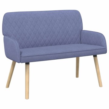 Vidaxl Dvosed z nogami iz masivnega lesa 2-sedežni Jeans modra