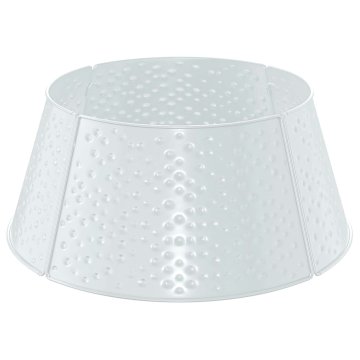 Vidaxl Krilo za božično jelko Oblika stožca Bela Ø 62 x 25 cm Jeklo