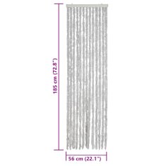 Vidaxl Zavesa proti mrčesu siva 56x185 cm šenilja