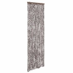 Vidaxl Zavesa proti mrčesu rjava in bela 56x200 cm šenilja