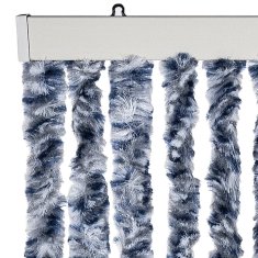 Vidaxl Zavesa proti mrčesu modra in bela 100x230 cm šenilja