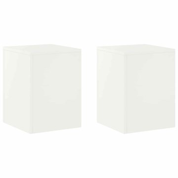 Vidaxl Stojalo za rastline 2 pcs Bela 30 x 30 x 40 cm Jeklo