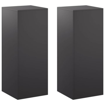 Vidaxl Stojalo za rastline 2 kos Črna 40 x 40 x 100 cm Jeklo