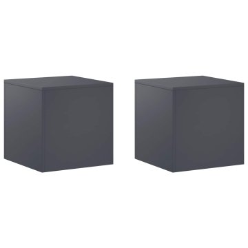 Vidaxl Stojalo za rastline 2 pcs Antracit 40 x 40 x 40 cm