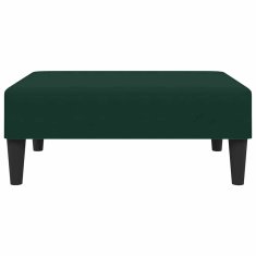 Vidaxl Stolček za noge temno zelen 77x55x31 cm žamet