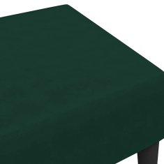 Vidaxl Stolček za noge temno zelen 77x55x31 cm žamet