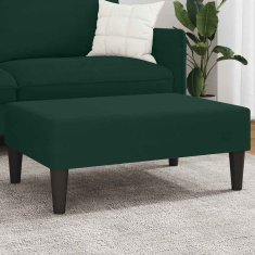 Vidaxl Stolček za noge temno zelen 77x55x31 cm žamet