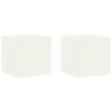 Vidaxl Stojalo za rastline 2 pcs Bela 40 x 40 x 40 cm Jeklo