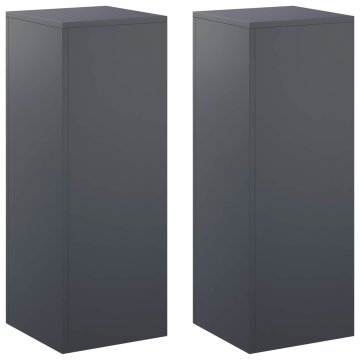 Vidaxl Stojalo za rastline 2 pcs Antracit 30 x 30 x 80 cm