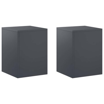 Vidaxl Stojalo za rastline 2 pcs Antracit 30 x 30 x 40 cm