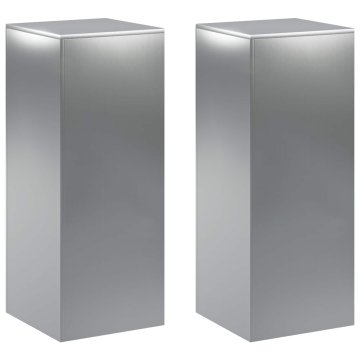 Vidaxl Stojalo za rastline 2 kos Srebrna 40 x 40 x 100 cm