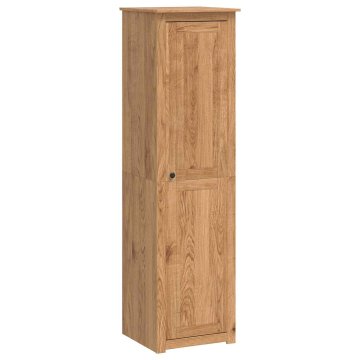 Vidaxl Garderobna omara PANAMA Med 51 x 50 x 185 cm Trdna borovina
