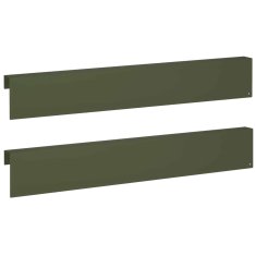 Vidaxl Pokrivni profil za vrtno obrobo 2 kos 100 x 5 x 15 cm Jeklo