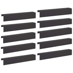 Vidaxl Pokrivni profil za vrtno obrobo 10 kos 100 x 20 x 15 cm Jeklo