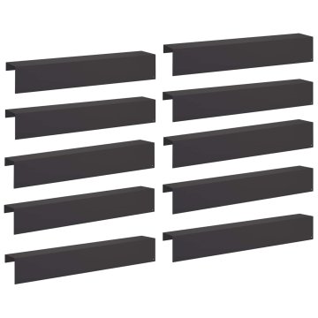 Vidaxl Pokrivni profil za vrtno obrobo 10 kos 100 x 20 x 15 cm Jeklo