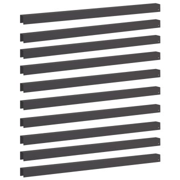 Vidaxl Pokrivni profil za vrtno obrobo 10 kos 100 x 5 x 5 cm Jeklo
