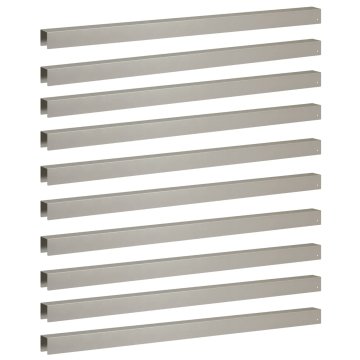 Vidaxl Pokrivni profil za vrtno obrobo 10 kos 100 x 5 x 5 cm