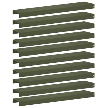 Vidaxl Pokrivni profil za vrtno obrobo 10 kos 100 x 20 x 5 cm Jeklo