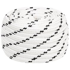 Vidaxl Večnamenska vrv 16 mm 100 m Bela Poliester