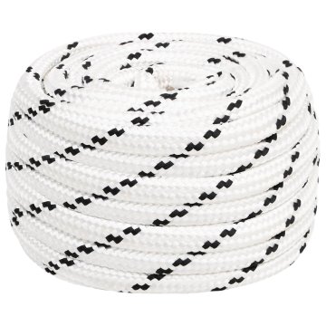 Vidaxl Večnamenska vrv 16 mm 100 m Bela Poliester