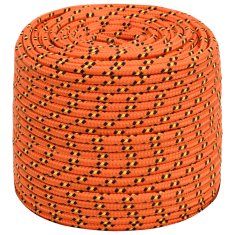 Vidaxl Večnamenska uporabna vrv 8 mm 100 m Oranžna PP