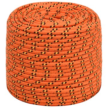 Vidaxl Večnamenska uporabna vrv 8 mm 100 m Oranžna PP