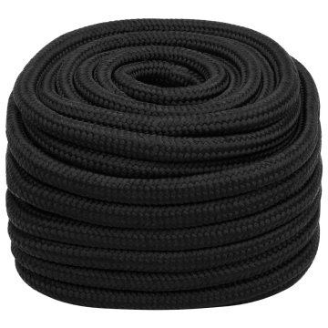 Vidaxl Večnamenska uporabna vrv 20 mm 25 m Črna PP