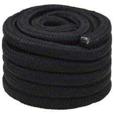Vidaxl Večnamenska uporabna vrv 50 mm 25 m Črna PP