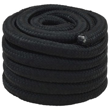 Vidaxl Večnamenska uporabna vrv 50 mm 25 m Črna PP