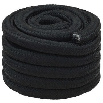 Vidaxl Večnamenska uporabna vrv 60 mm 5 m Črna PP