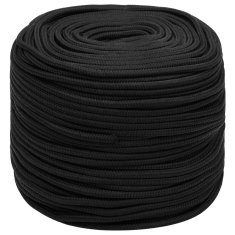Vidaxl Večnamenska uporabna vrv 8 mm 250 m Črna PP