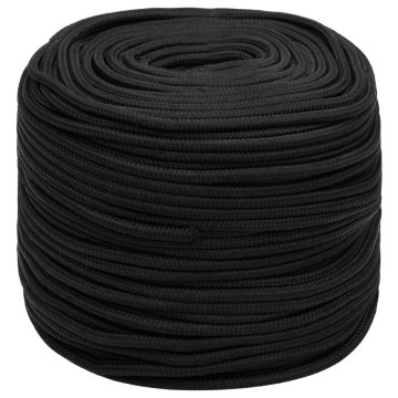 Vidaxl Večnamenska uporabna vrv 10 mm 250 m Črna PP