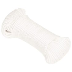 Vidaxl Večnamenska uporabna vrv 5 mm 250 m Bela PP