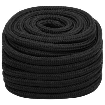 Vidaxl Večnamenska uporabna vrv 20 mm 100 m Črna PP