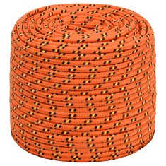 Vidaxl Večnamenska uporabna vrv 8 mm 250 m Oranžna PP