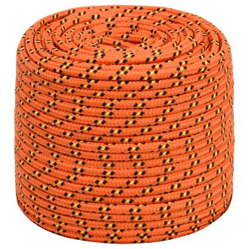 Vidaxl Večnamenska uporabna vrv 8 mm 250 m Oranžna PP