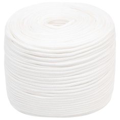 Vidaxl Večnamenska uporabna vrv 8 mm 100 m Bela PP