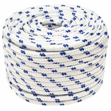 Vidaxl Večnamenska uporabna vrv 14 mm 100 m Bela in modra PP