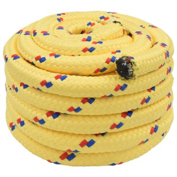 Vidaxl Večnamenska uporabna vrv 40 mm 25 m Rumena PP