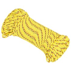 Vidaxl Večnamenska uporabna vrv 5 mm 100 m Rumena PP